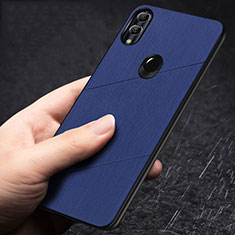 Silikon Hülle Handyhülle Gummi Schutzhülle Tasche Line für Huawei Honor 10 Lite Blau