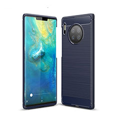 Silikon Hülle Handyhülle Gummi Schutzhülle Tasche Line für Huawei Mate 30 Pro Blau