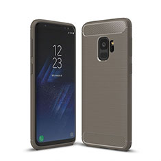 Silikon Hülle Handyhülle Gummi Schutzhülle Tasche Line für Samsung Galaxy S9 Grau