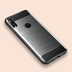 Silikon Hülle Handyhülle Gummi Schutzhülle Tasche Line für Xiaomi Redmi Note 7 Silber