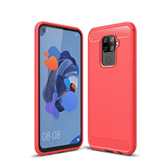 Silikon Hülle Handyhülle Gummi Schutzhülle Tasche Line S01 für Huawei Nova 5i Pro Rot