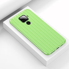 Silikon Hülle Handyhülle Gummi Schutzhülle Tasche Line S03 für Huawei Nova 5i Pro Grün