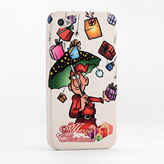 Silikon Hülle Handyhülle Gummi Schutzhülle Weihnachten für Apple iPhone 4 Bunt
