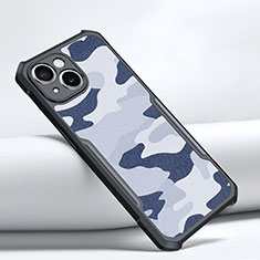 Silikon Hülle Handyhülle Gummi Schutzhülle XD1 für Apple iPhone 14 Blau