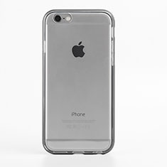 Silikon Hülle Handyhülle Rahmen Schutzhülle Durchsichtig Transparent für Apple iPhone 6 Plus Grau