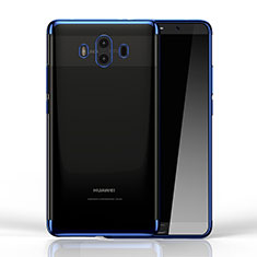 Silikon Hülle Handyhülle Rahmen Schutzhülle Durchsichtig Transparent für Huawei Mate 10 Blau