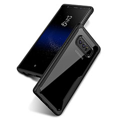 Silikon Hülle Handyhülle Rahmen Schutzhülle Durchsichtig Transparent für Samsung Galaxy Note 8 Duos N950F Schwarz