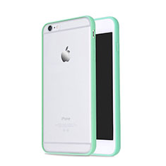 Silikon Hülle Handyhülle Rahmen Schutzhülle Durchsichtig Transparent Matt für Apple iPhone 6 Plus Grün