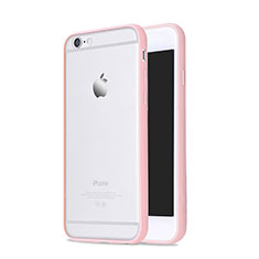 Silikon Hülle Handyhülle Rahmen Schutzhülle Durchsichtig Transparent Matt für Apple iPhone 6 Rosa