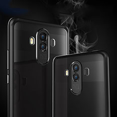 Silikon Hülle Handyhülle Rahmen Schutzhülle Durchsichtig Transparent Matt für Huawei Mate 10 Schwarz