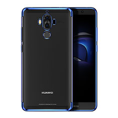 Silikon Hülle Handyhülle Rahmen Schutzhülle Durchsichtig Transparent Matt für Huawei Mate 9 Blau