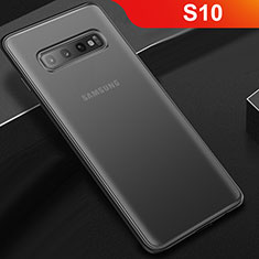 Silikon Hülle Handyhülle Rahmen Schutzhülle Durchsichtig Transparent Matt für Samsung Galaxy S10 5G Schwarz