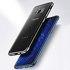 Silikon Hülle Handyhülle Rahmen Schutzhülle Durchsichtig Transparent Matt für Samsung Galaxy S8 Blau