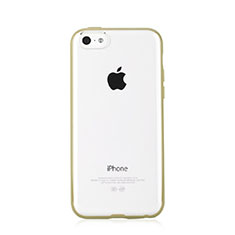 Silikon Hülle Handyhülle Rahmen Schutzhülle Durchsichtig Transparent Matt T01 für Apple iPhone 5C Gelb