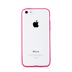 Silikon Hülle Handyhülle Rahmen Schutzhülle Durchsichtig Transparent Matt T01 für Apple iPhone 5C Pink