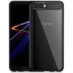 Silikon Hülle Handyhülle Rahmen Schutzhülle Durchsichtig Transparent Spiegel für Huawei Honor View 10 Schwarz