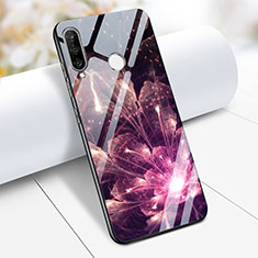 Silikon Hülle Handyhülle Rahmen Schutzhülle Spiegel Blumen für Huawei P30 Lite New Edition Violett