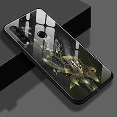 Silikon Hülle Handyhülle Rahmen Schutzhülle Spiegel Blumen für Huawei P30 Lite XL Gelb