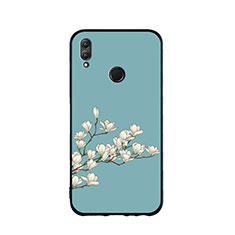 Silikon Hülle Handyhülle Rahmen Schutzhülle Spiegel Blumen S02 für Huawei Honor 10 Lite Cyan