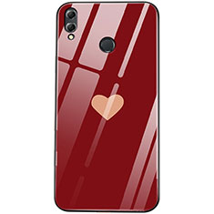 Silikon Hülle Handyhülle Rahmen Schutzhülle Spiegel Liebe Herz S04 für Huawei Honor V10 Lite Rot