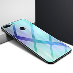 Silikon Hülle Handyhülle Rahmen Schutzhülle Spiegel Modisch Muster für Huawei Honor 9 Lite Blau
