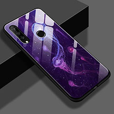 Silikon Hülle Handyhülle Rahmen Schutzhülle Spiegel Modisch Muster für Huawei Nova 4e Violett