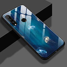 Silikon Hülle Handyhülle Rahmen Schutzhülle Spiegel Modisch Muster S01 für Huawei P30 Lite Blau