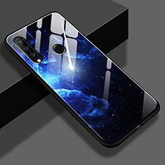 Silikon Hülle Handyhülle Rahmen Schutzhülle Spiegel Sternenhimmel für Huawei P30 Lite Blau