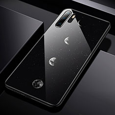 Silikon Hülle Handyhülle Rahmen Schutzhülle Spiegel Sternenhimmel für Huawei P30 Pro Schwarz