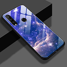Silikon Hülle Handyhülle Rahmen Schutzhülle Spiegel Sternenhimmel S01 für Huawei P30 Lite Blau