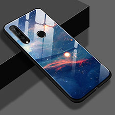 Silikon Hülle Handyhülle Rahmen Schutzhülle Spiegel Sternenhimmel S02 für Huawei P30 Lite Blau