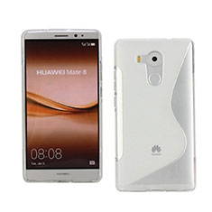 Silikon Hülle Handyhülle S-Line Schutzhülle Durchsichtig Transparent für Huawei Mate 8 Weiß