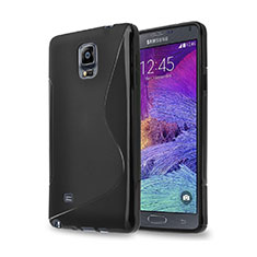 Silikon Hülle Handyhülle S-Line Schutzhülle für Samsung Galaxy Note 4 SM-N910F Schwarz