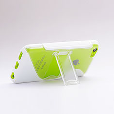 Silikon Hülle Handyhülle S-Line Stand Schutzhülle Durchsichtig Transparent für Apple iPhone 5C Weiß
