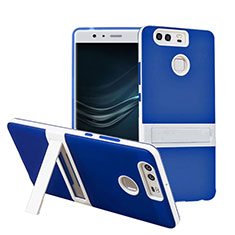 Silikon Hülle Handyhülle Stand Schutzhülle Durchsichtig Transparent Matt für Huawei P9 Blau