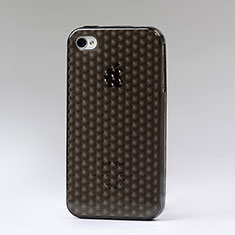 Silikon Hülle Handyhülle Transparent Schutzhülle Diamant TPU für Apple iPhone 4S Grau