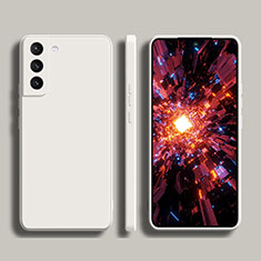 Silikon Hülle Handyhülle Ultra Dünn Flexible Schutzhülle 360 Grad Ganzkörper Tasche A01 für Samsung Galaxy S21 5G Weiß