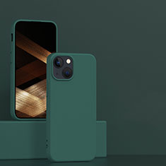 Silikon Hülle Handyhülle Ultra Dünn Flexible Schutzhülle 360 Grad Ganzkörper Tasche für Apple iPhone 15 Grün