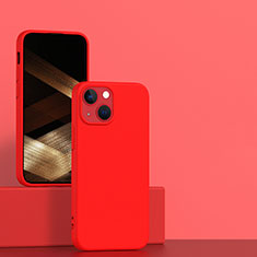 Silikon Hülle Handyhülle Ultra Dünn Flexible Schutzhülle 360 Grad Ganzkörper Tasche für Apple iPhone 15 Rot