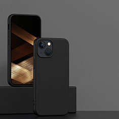Silikon Hülle Handyhülle Ultra Dünn Flexible Schutzhülle 360 Grad Ganzkörper Tasche für Apple iPhone 15 Schwarz