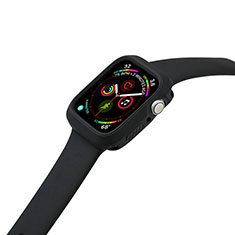 Silikon Hülle Handyhülle Ultra Dünn Flexible Schutzhülle 360 Grad Ganzkörper Tasche für Apple iWatch 5 40mm Schwarz
