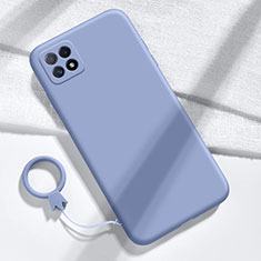 Silikon Hülle Handyhülle Ultra Dünn Flexible Schutzhülle 360 Grad Ganzkörper Tasche für Huawei Enjoy 20 5G Lavendel Grau