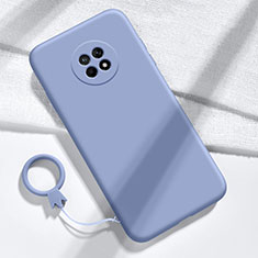Silikon Hülle Handyhülle Ultra Dünn Flexible Schutzhülle 360 Grad Ganzkörper Tasche für Huawei Enjoy 20 Plus 5G Lavendel Grau