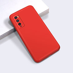 Silikon Hülle Handyhülle Ultra Dünn Flexible Schutzhülle 360 Grad Ganzkörper Tasche für Huawei Enjoy 20 Pro 5G Rot