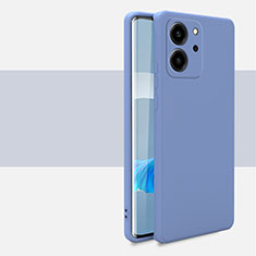 Silikon Hülle Handyhülle Ultra Dünn Flexible Schutzhülle 360 Grad Ganzkörper Tasche für Huawei Honor 80 SE 5G Lavendel Grau