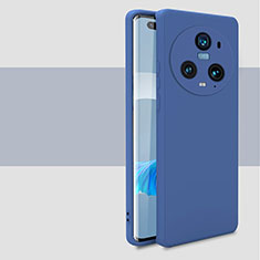 Silikon Hülle Handyhülle Ultra Dünn Flexible Schutzhülle 360 Grad Ganzkörper Tasche für Huawei Honor Magic5 Pro 5G Blau