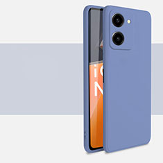 Silikon Hülle Handyhülle Ultra Dünn Flexible Schutzhülle 360 Grad Ganzkörper Tasche für Huawei Honor X7a Lavendel Grau