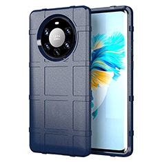 Silikon Hülle Handyhülle Ultra Dünn Flexible Schutzhülle 360 Grad Ganzkörper Tasche für Huawei Mate 40 Pro+ Plus Blau