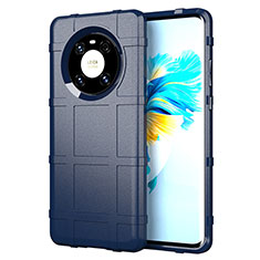 Silikon Hülle Handyhülle Ultra Dünn Flexible Schutzhülle 360 Grad Ganzkörper Tasche für Huawei Mate 40E 5G Blau