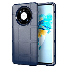 Silikon Hülle Handyhülle Ultra Dünn Flexible Schutzhülle 360 Grad Ganzkörper Tasche für Huawei Mate 40E Pro 5G Blau